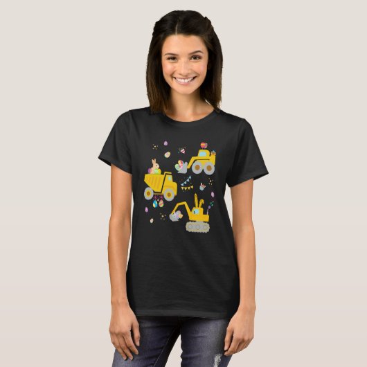 EggsCavator Excavator Hunting Egg Easter Construct T-shirt (Voorkant volledig)