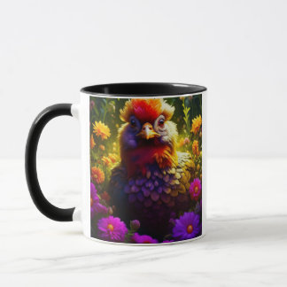 Eggsellent Vibes! | kleurrijke Chicken Art Mok