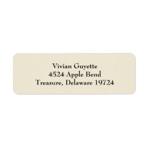 Eggshell beige Simple Plain Return Address Labels