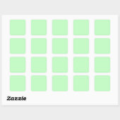 Eggshell Blue Green Pastel Color Background Vierkante Sticker (Vel)