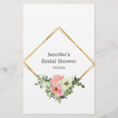 Eggshell Blush Bloemenspel Waar Waren We Flyer (Achterkant)