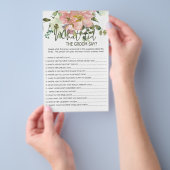 Eggshell Blush Bloemenspel Zou de Bruidegom Zeggen Flyer (Hand)