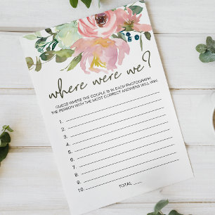 Eggshell Blush Floral Game waar we waren Flyer