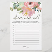Eggshell Blush Floral Game waar we waren Flyer (Voorkant)
