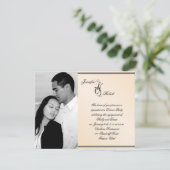 Eggshell Elegance Wedding Verloving Kaart (Staand voorkant)