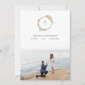 Eggshell en Blush Floral Afbeelding sparen de Datu Save The Date (Voorkant)