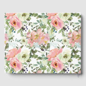 Eggshell en Blush Floral Elegant Wedding Gastenboek (Achterkant)