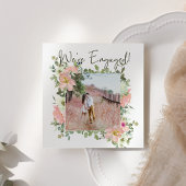 Eggshell en Blush Floral Voeg het Verloving van de