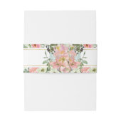 Eggshell en Blush Floral Wedding Invi Uitnodigingen Wikkel (Achterkant Voorbeeld)