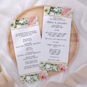 Eggshell et Blush Floral Wedding Programme