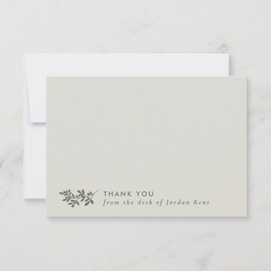 Eggshell & Green Branche Merci du bureau de (Devant)