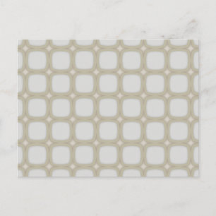 Eggshell Retro Ronde Squares Briefkaart