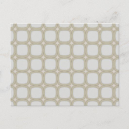 Eggshell Retro Ronde Squares Briefkaart (Voorkant)