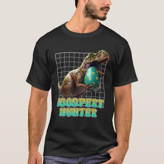 Eggspert Easter Eggs Hunt Dinosaur Easter Bunnies  T-shirt (Voorkant)