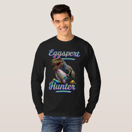 Eggspert Easter Eggs Hunter Easter Dinosaur Egg  2 T-shirt (Voorkant volledig)