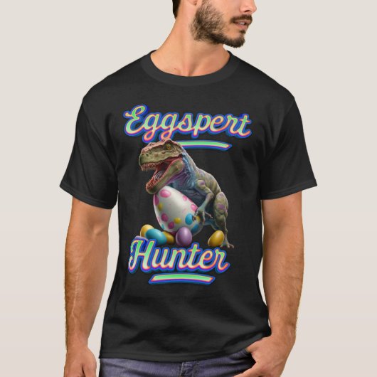 Eggspert Easter Eggs Hunter Easter Dinosaur Egg  2 T-shirt (Voorkant)