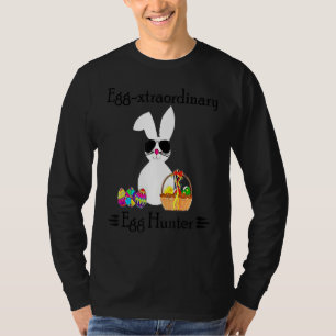 Eggspert Hunter Easter Boy Girl Cool Bunny Pa T-shirt