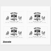 Eggstatic Easter boerderij Fresh Egg karton sticke Rechthoekige Sticker (Vel)