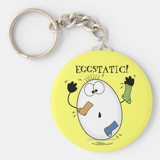 Eggstatisch-ecstatisch ei sleutelhanger (Voorkant)