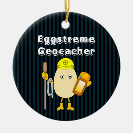 Eggstreme Geocaching Keramisch Ornament (Voorkant)