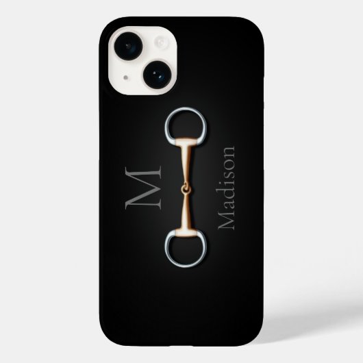 Eggstut Snaffle Bit Monogrammed Equestrian Case-Mate iPhone Case (Achterkant)
