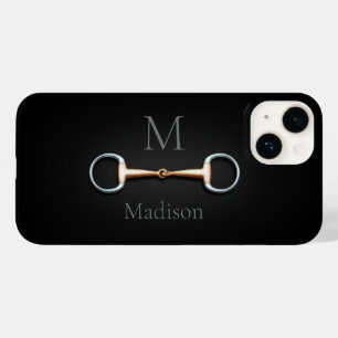 Eggstut Snaffle Bit Monogrammed Equestrian Case-Mate iPhone 14 Hoesje