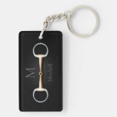 Eggstut Snaffle Bit Monogrammed Equestrian Sleutelhanger (achterkant)