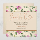 Eglantine Wedding Save the Date Invitation Kaart (Voorkant / Achterkant)