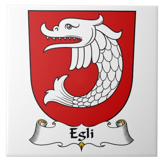 Egli Family Crest Tegeltje (Voorkant)