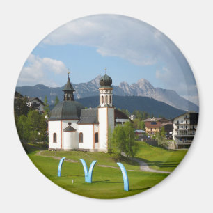 Église à Seefeld, Autriche aimant rond