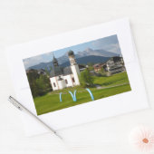 Église à Seefeld, Autriche autocollant rectangulai (Enveloppe)
