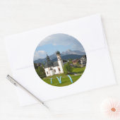 Église à Seefeld, Autriche autocollant rond (Enveloppe)