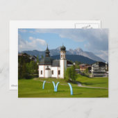 Église à Seefeld, Autriche carte postale (Devant / Derrière)