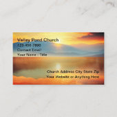 Église chrétienne Sunset Cartes de visite Pittores (Devant)