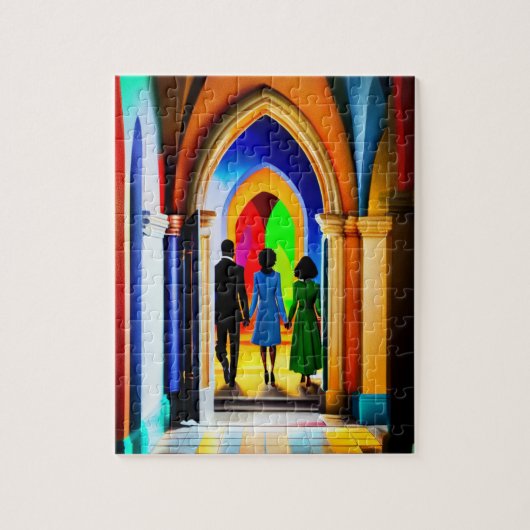 "Église" Christian Art Puzzle (Vertical)