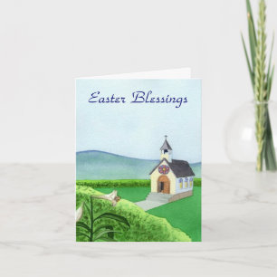 Église dans la vallée - Carte de note