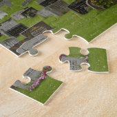 Église de barre avec le cimetière dans le puzzle (Côté)