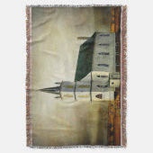 Église de campagne texturée Jeter la couverture (devant Vertical)