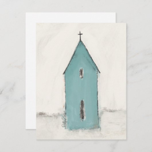 Église de la carte de Noël (Devant / Derrière)