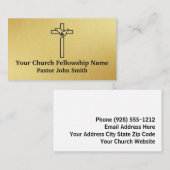 Église de la Croix d'or Pastor Cartes de visite (Devant / Derrière)