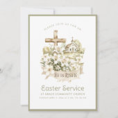 Église neutre | Invitation de service de Pâques (Devant)