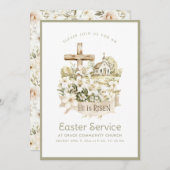 Église neutre | Invitation de service de Pâques (Devant / Derrière)