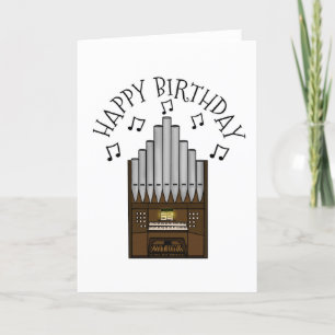Eglise Orgue Carte d'anniversaire Organisateur Mus