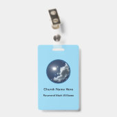 Église Pasteur Clergé Foi Nom Badges (Arrière avec clip)
