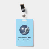 Église Pasteur Clergé Foi Nom Badges (Avant avec clip)