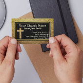 Église Pastor Gold Parties scintillant Cartes de v