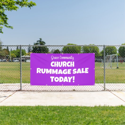 Eglise Rummage Vente ! Bannière personnalisée (Insitu)