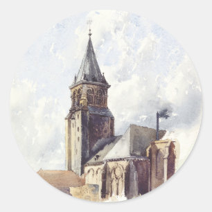Église Saint Germain des Prés Parijs Ronde Sticker