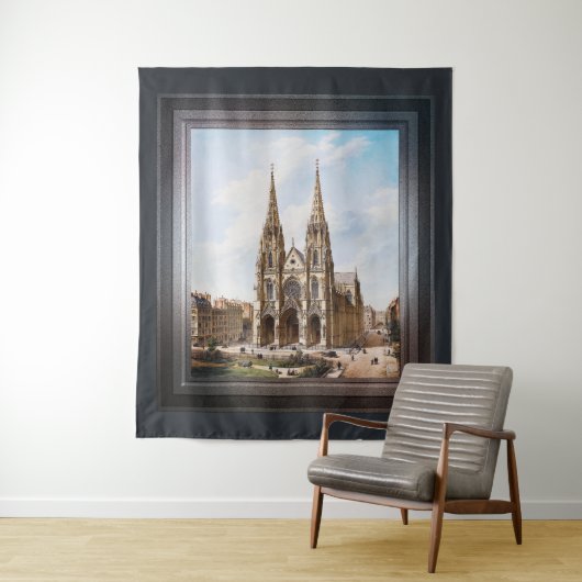 Église Sainte-Clotilde à Paris door Max Berthelin Wandkleed (In situ)