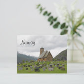 Eglise Stave avec carte postale cimetière avec Nor (Debout devant)
